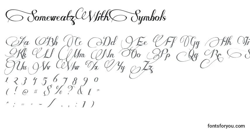 Czcionka SomeweatzWithSymbols – alfabet, cyfry, specjalne znaki