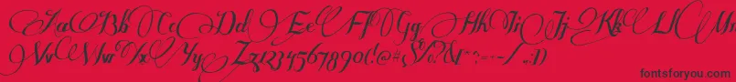 SomeweatzWithSymbols-Schriftart – Schwarze Schriften auf rotem Hintergrund