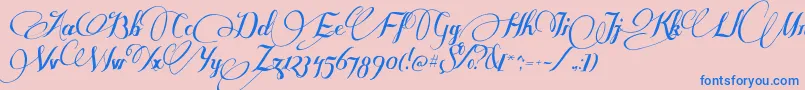 Więcej informacji o czcionce SomeweatzWithSymbols Czcionka SomeweatzWithSymbols – niebieskie czcionki na różowym tle