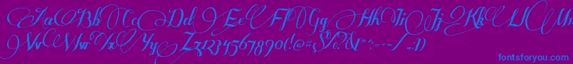 SomeweatzWithSymbols Font – Blue Fonts on Purple Background