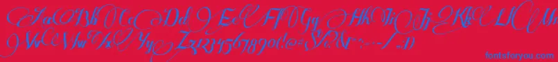 SomeweatzWithSymbols Font – Blue Fonts on Red Background
