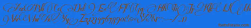SomeweatzWithSymbols Font – Brown Fonts on Blue Background