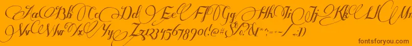 Шрифт SomeweatzWithSymbols – коричневые шрифты на оранжевом фоне