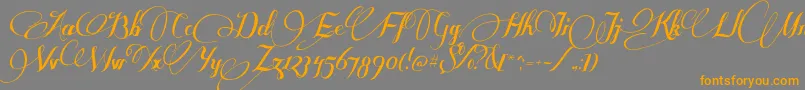 Шрифт SomeweatzWithSymbols – оранжевые шрифты на сером фоне