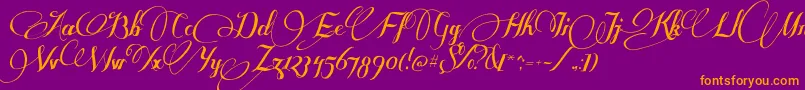 fuente SomeweatzWithSymbols – Fuentes Naranjas Sobre Fondo Morado