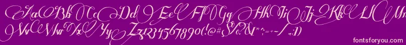 Police SomeweatzWithSymbols – polices roses sur fond violet