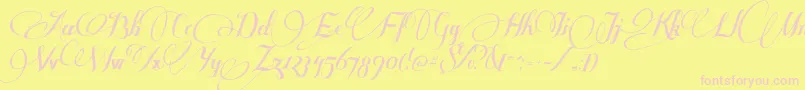 SomeweatzWithSymbols Font – Pink Fonts on Yellow Background