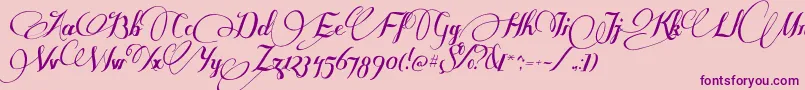 SomeweatzWithSymbols Font – Purple Fonts on Pink Background
