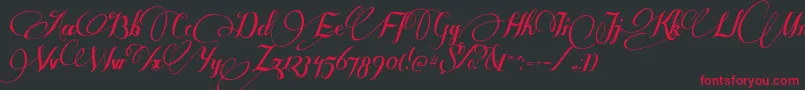 SomeweatzWithSymbols-Schriftart – Rote Schriften auf schwarzem Hintergrund