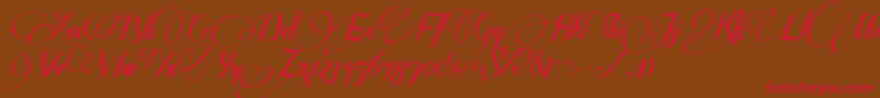 フォントSomeweatzWithSymbols – 赤い文字が茶色の背景にあります。