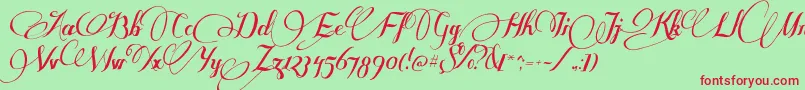 SomeweatzWithSymbols Font – Red Fonts on Green Background