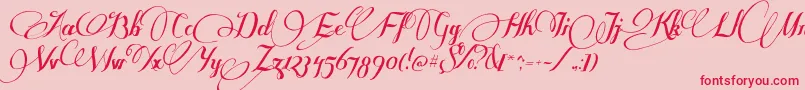 fuente SomeweatzWithSymbols – Fuentes Rojas Sobre Fondo Rosa