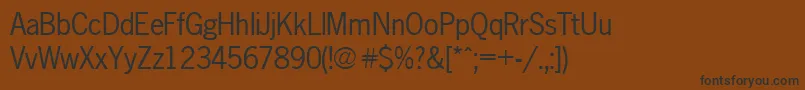 フォントNewsgothic – 黒い文字が茶色の背景にあります