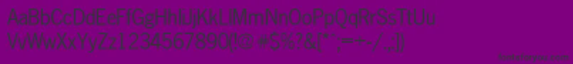 Newsgothic Font – Black Fonts on Purple Background