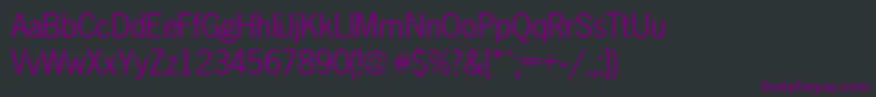 Шрифт Newsgothic – фиолетовые шрифты на чёрном фоне