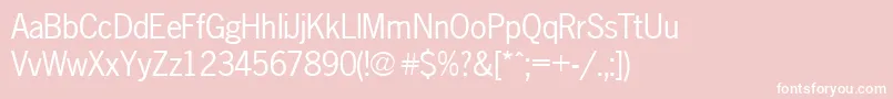 フォントNewsgothic – ピンクの背景に白い文字