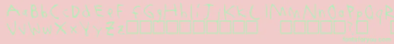 Morrissey Font – Green Fonts on Pink Background