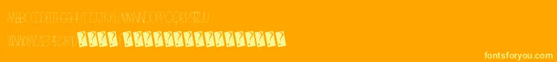 Americanfreedom-fontti – keltaiset fontit oranssilla taustalla