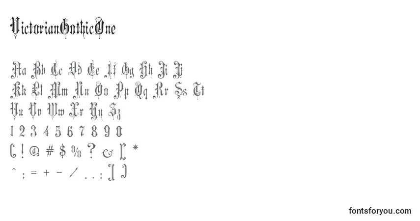 Шрифт VictorianGothicOne – алфавит, цифры, специальные символы