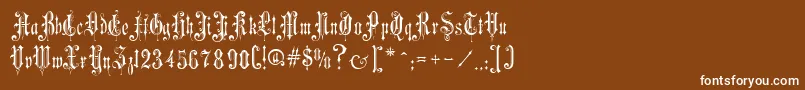 VictorianGothicOne Font – White Fonts on Brown Background