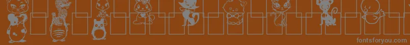 Подробнее о шрифте GirlyToons Шрифт GirlyToons – серые шрифты на коричневом фоне