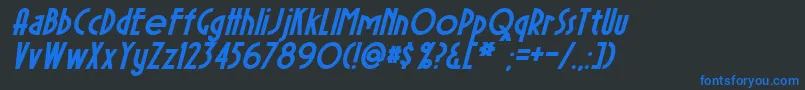 SierraMadreBoldItalic Font – Blue Fonts on Black Background