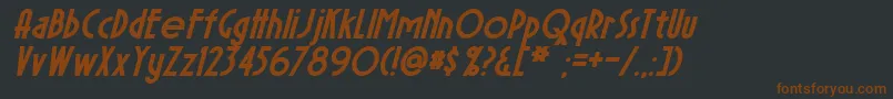 SierraMadreBoldItalic Font – Brown Fonts on Black Background