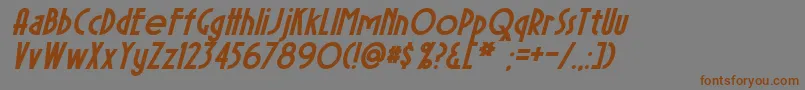 SierraMadreBoldItalic-Schriftart – Braune Schriften auf grauem Hintergrund