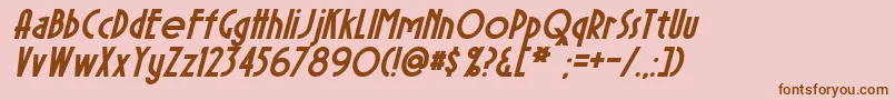 SierraMadreBoldItalic Font – Brown Fonts on Pink Background
