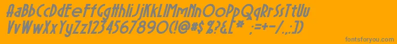 SierraMadreBoldItalic Font – Gray Fonts on Orange Background