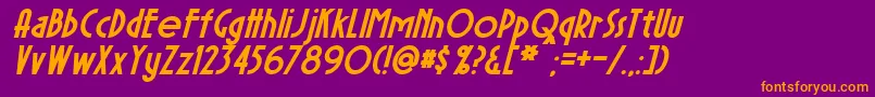 SierraMadreBoldItalic Font – Orange Fonts on Purple Background