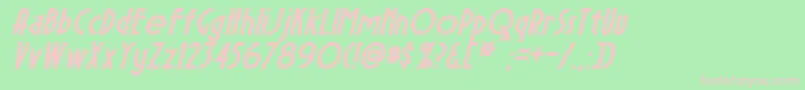SierraMadreBoldItalic Font – Pink Fonts on Green Background