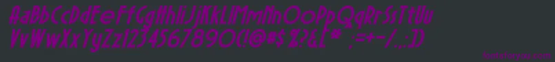 SierraMadreBoldItalic Font – Purple Fonts on Black Background