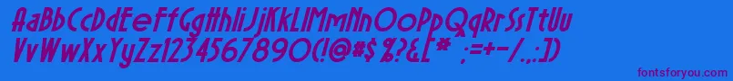 SierraMadreBoldItalic Font – Purple Fonts on Blue Background