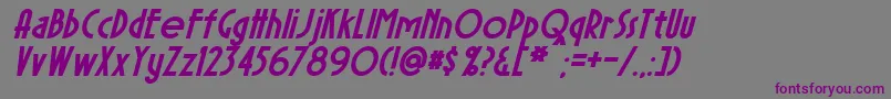 SierraMadreBoldItalic Font – Purple Fonts on Gray Background