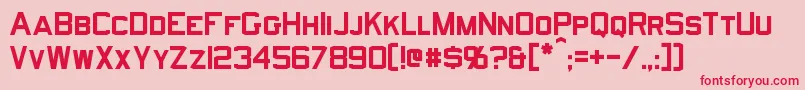 Norfolk Font – Red Fonts on Pink Background