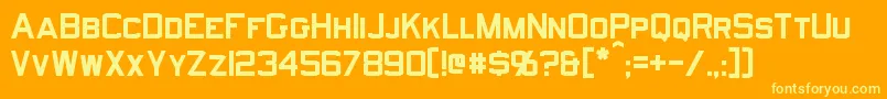 Norfolk Font – Yellow Fonts on Orange Background