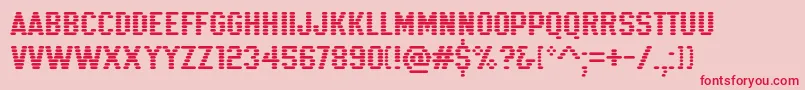フォントK22Xanthus – ピンクの背景に赤い文字