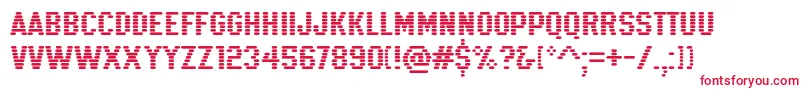 K22Xanthus Font – Red Fonts on White Background