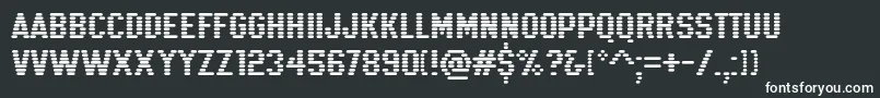 K22Xanthus Font – White Fonts on Black Background