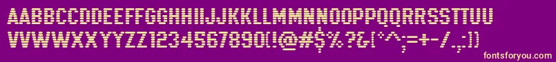 K22Xanthus Font – Yellow Fonts on Purple Background