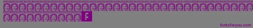 LorraLorraDates Font – Purple Fonts on Gray Background