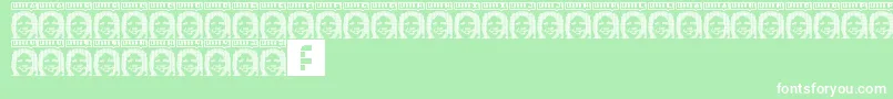 LorraLorraDates Font – White Fonts on Green Background