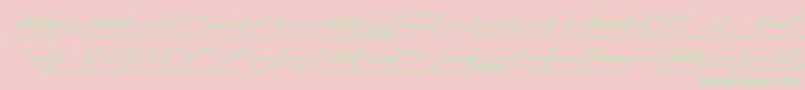QuickmarkShadowItalic Font – Green Fonts on Pink Background