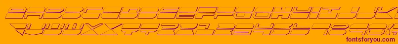QuickmarkShadowItalic Font – Purple Fonts on Orange Background