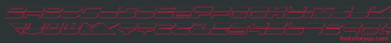 QuickmarkShadowItalic Font – Red Fonts on Black Background