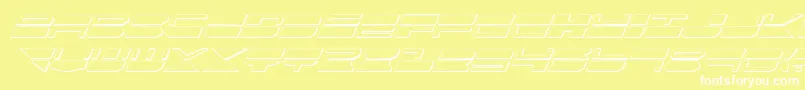 QuickmarkShadowItalic Font – White Fonts on Yellow Background