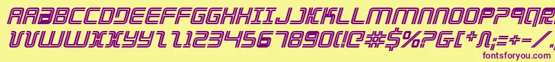Elecdaybi Font – Purple Fonts on Yellow Background