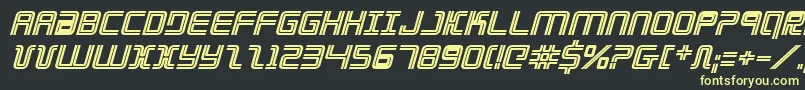Elecdaybi Font – Yellow Fonts on Black Background