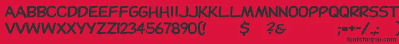 Dupuyheavywd Font – Black Fonts on Red Background